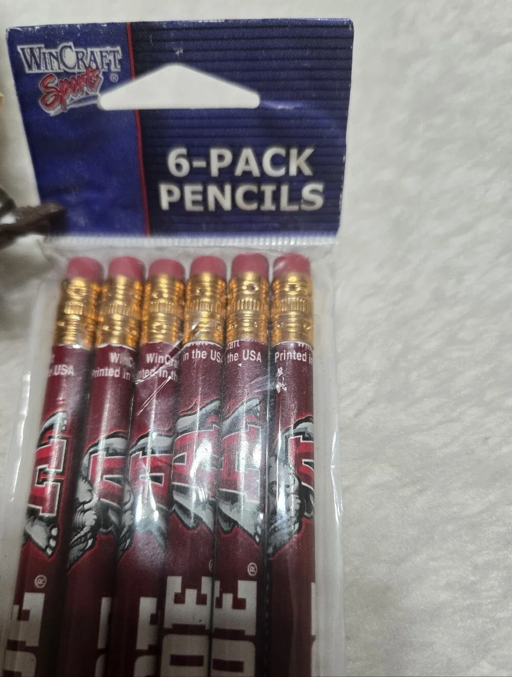 WinCraft Sports 6 Pack Alabama Crimson Tide Wooden Pencils NIB